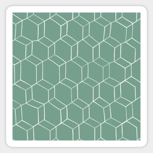 Green geometric pattern Sticker